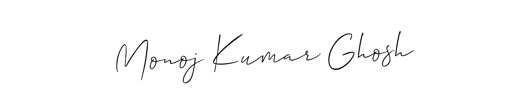 Also we have Monoj Kumar Ghosh name is the best signature style. Create professional handwritten signature collection using Allison_Script autograph style. Monoj Kumar Ghosh signature style 2 images and pictures png