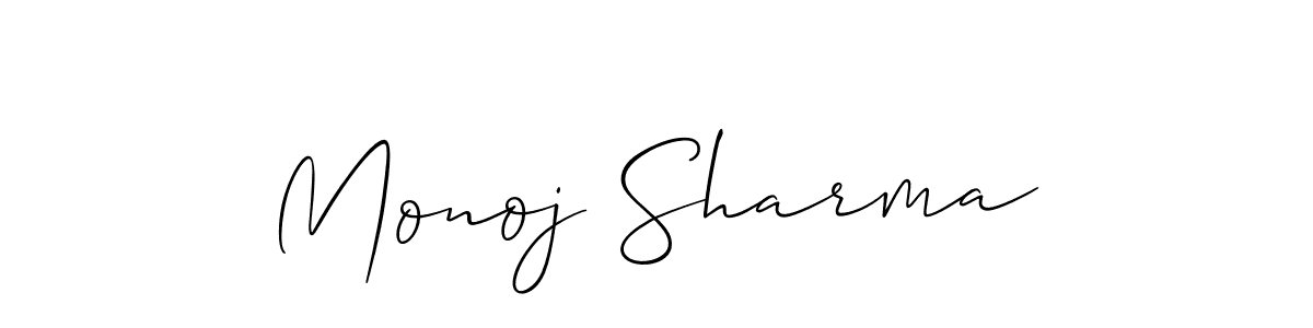 How to make Monoj Sharma signature? Allison_Script is a professional autograph style. Create handwritten signature for Monoj Sharma name. Monoj Sharma signature style 2 images and pictures png