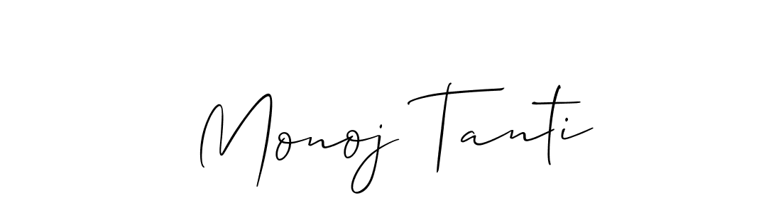 Also we have Monoj Tanti name is the best signature style. Create professional handwritten signature collection using Allison_Script autograph style. Monoj Tanti signature style 2 images and pictures png