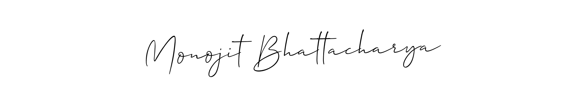 You should practise on your own different ways (Allison_Script) to write your name (Monojit Bhattacharya) in signature. don't let someone else do it for you. Monojit Bhattacharya signature style 2 images and pictures png