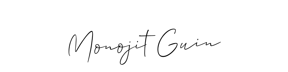 How to Draw Monojit Guin signature style? Allison_Script is a latest design signature styles for name Monojit Guin. Monojit Guin signature style 2 images and pictures png