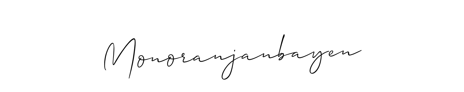 Create a beautiful signature design for name Monoranjanbayen. With this signature (Allison_Script) fonts, you can make a handwritten signature for free. Monoranjanbayen signature style 2 images and pictures png