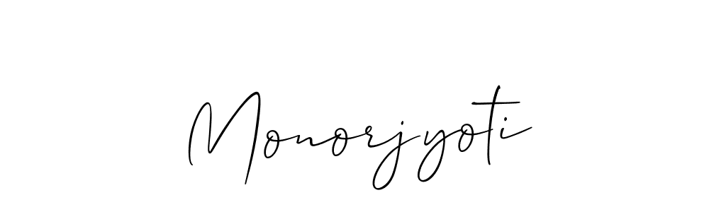 How to make Monorjyoti name signature. Use Allison_Script style for creating short signs online. This is the latest handwritten sign. Monorjyoti signature style 2 images and pictures png