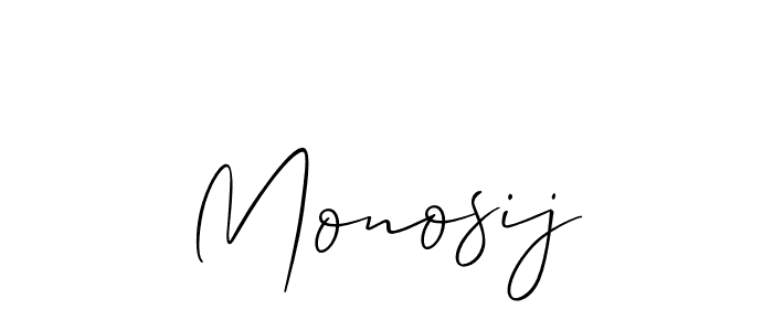Also we have Monosij name is the best signature style. Create professional handwritten signature collection using Allison_Script autograph style. Monosij signature style 2 images and pictures png