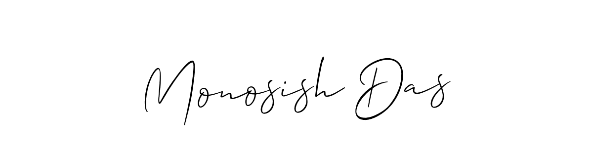 Make a beautiful signature design for name Monosish Das. With this signature (Allison_Script) style, you can create a handwritten signature for free. Monosish Das signature style 2 images and pictures png