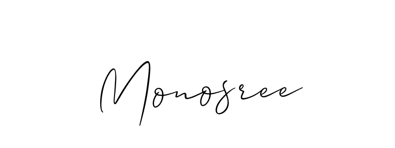 Similarly Allison_Script is the best handwritten signature design. Signature creator online .You can use it as an online autograph creator for name Monosree. Monosree signature style 2 images and pictures png
