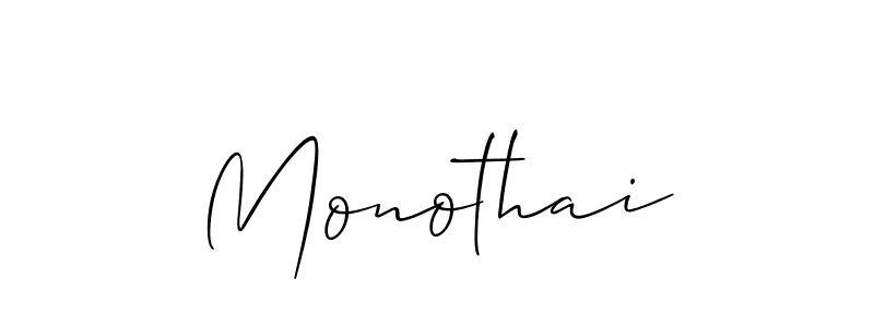 if you are searching for the best signature style for your name Monothai. so please give up your signature search. here we have designed multiple signature styles  using Allison_Script. Monothai signature style 2 images and pictures png