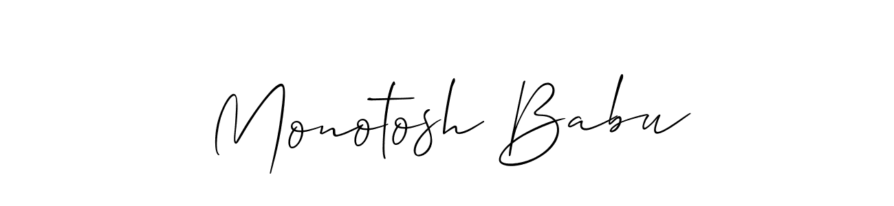 It looks lik you need a new signature style for name Monotosh Babu. Design unique handwritten (Allison_Script) signature with our free signature maker in just a few clicks. Monotosh Babu signature style 2 images and pictures png