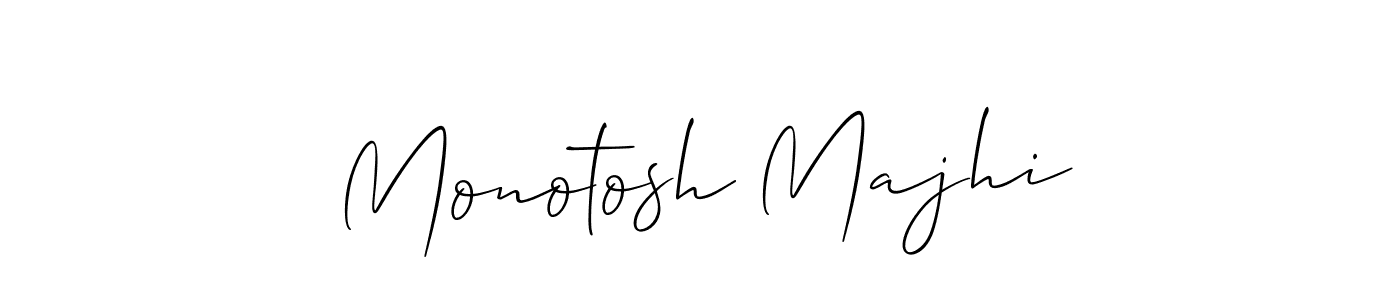 Allison_Script is a professional signature style that is perfect for those who want to add a touch of class to their signature. It is also a great choice for those who want to make their signature more unique. Get Monotosh Majhi name to fancy signature for free. Monotosh Majhi signature style 2 images and pictures png