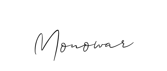 Make a beautiful signature design for name Monowar. With this signature (Allison_Script) style, you can create a handwritten signature for free. Monowar signature style 2 images and pictures png