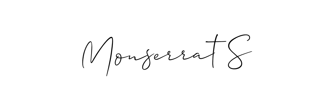 Create a beautiful signature design for name Monserrat S. With this signature (Allison_Script) fonts, you can make a handwritten signature for free. Monserrat S signature style 2 images and pictures png