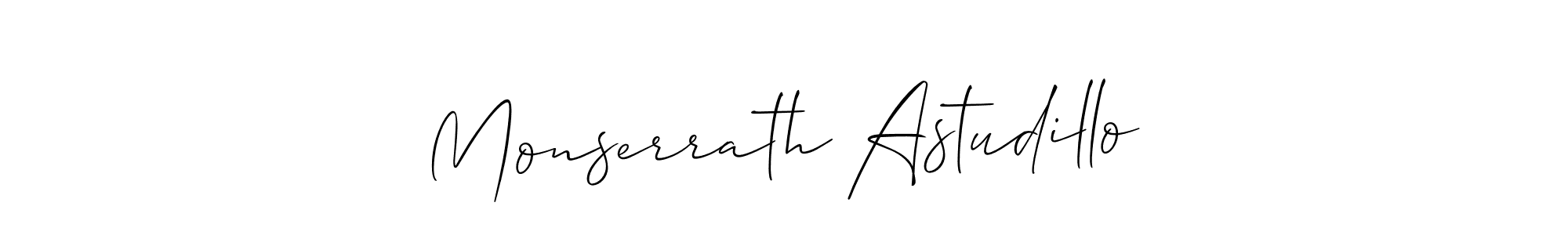 Also we have Monserrath Astudillo name is the best signature style. Create professional handwritten signature collection using Allison_Script autograph style. Monserrath Astudillo signature style 2 images and pictures png