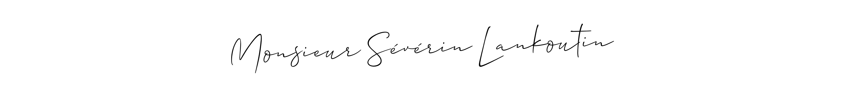 How to make Monsieur Sévérin Lankoutin name signature. Use Allison_Script style for creating short signs online. This is the latest handwritten sign. Monsieur Sévérin Lankoutin signature style 2 images and pictures png