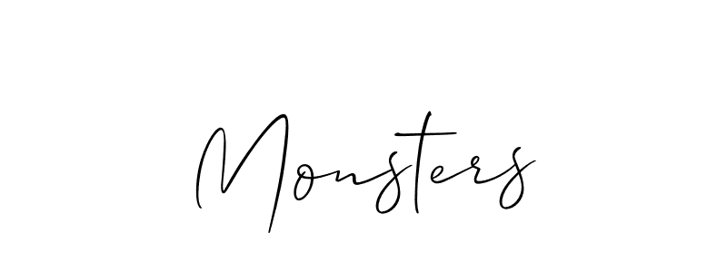 Make a beautiful signature design for name Monsters. Use this online signature maker to create a handwritten signature for free. Monsters signature style 2 images and pictures png