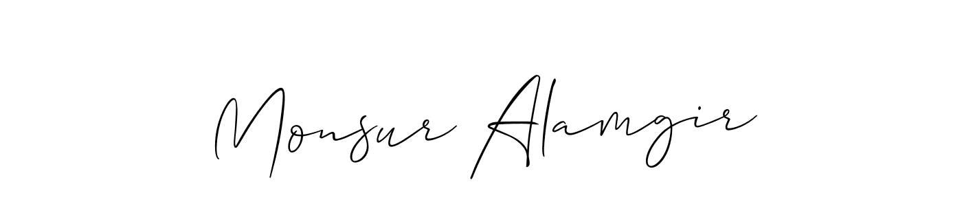 Also You can easily find your signature by using the search form. We will create Monsur Alamgir name handwritten signature images for you free of cost using Allison_Script sign style. Monsur Alamgir signature style 2 images and pictures png