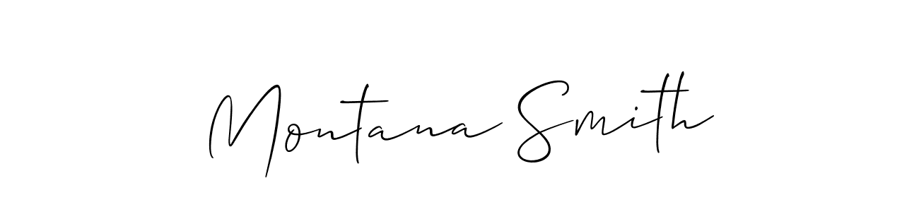 Design your own signature with our free online signature maker. With this signature software, you can create a handwritten (Allison_Script) signature for name Montana Smith. Montana Smith signature style 2 images and pictures png