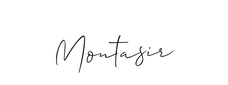 Create a beautiful signature design for name Montasir. With this signature (Allison_Script) fonts, you can make a handwritten signature for free. Montasir signature style 2 images and pictures png