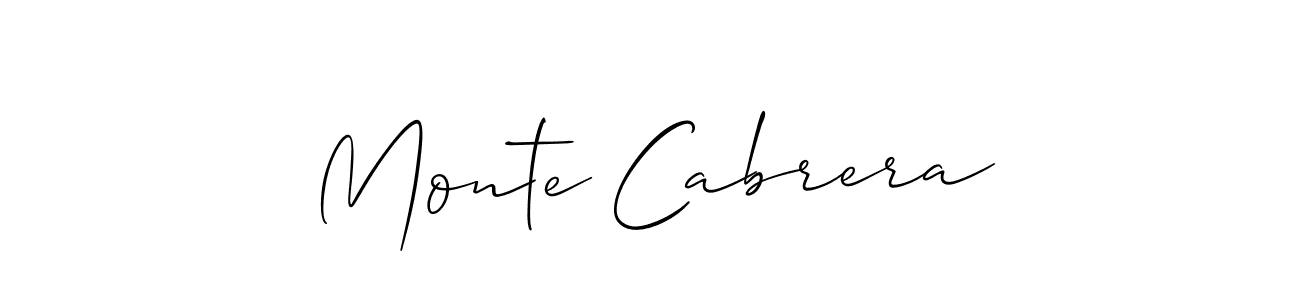 How to make Monte Cabrera name signature. Use Allison_Script style for creating short signs online. This is the latest handwritten sign. Monte Cabrera signature style 2 images and pictures png