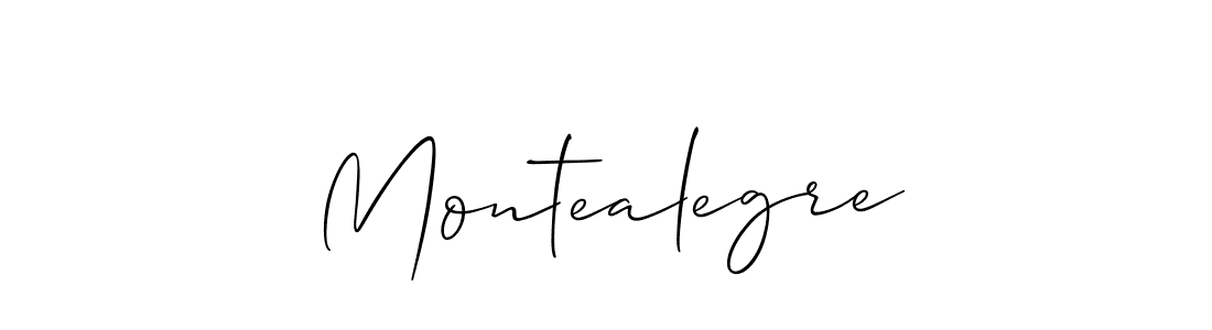 How to Draw Montealegre signature style? Allison_Script is a latest design signature styles for name Montealegre. Montealegre signature style 2 images and pictures png