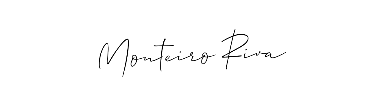 This is the best signature style for the Monteiro Riva name. Also you like these signature font (Allison_Script). Mix name signature. Monteiro Riva signature style 2 images and pictures png