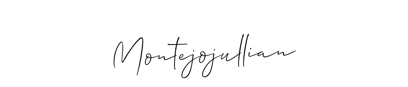 Create a beautiful signature design for name Montejojullian. With this signature (Allison_Script) fonts, you can make a handwritten signature for free. Montejojullian signature style 2 images and pictures png