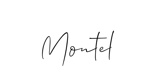 Make a beautiful signature design for name Montel. With this signature (Allison_Script) style, you can create a handwritten signature for free. Montel signature style 2 images and pictures png