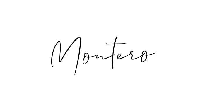 Use a signature maker to create a handwritten signature online. With this signature software, you can design (Allison_Script) your own signature for name Montero. Montero signature style 2 images and pictures png