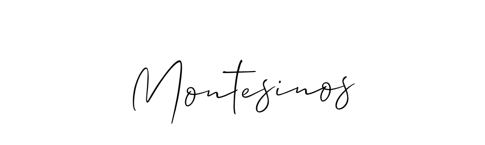 How to make Montesinos signature? Allison_Script is a professional autograph style. Create handwritten signature for Montesinos name. Montesinos signature style 2 images and pictures png