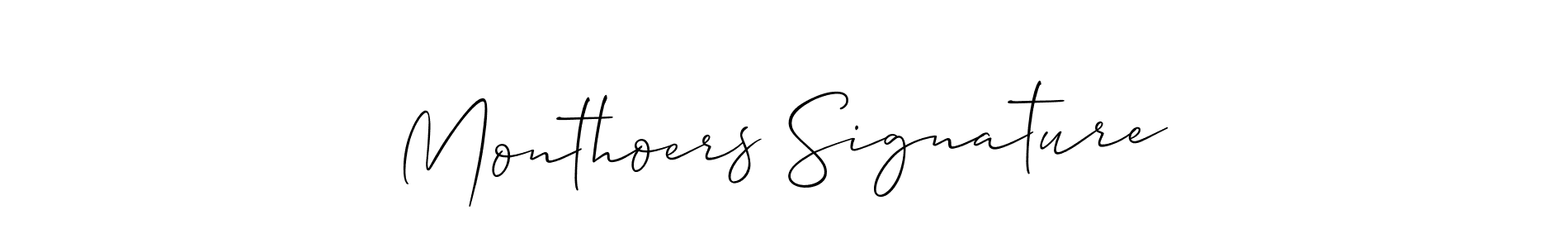 Create a beautiful signature design for name Monthoers Signature. With this signature (Allison_Script) fonts, you can make a handwritten signature for free. Monthoers Signature signature style 2 images and pictures png
