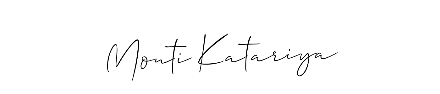 Make a short Monti Katariya signature style. Manage your documents anywhere anytime using Allison_Script. Create and add eSignatures, submit forms, share and send files easily. Monti Katariya signature style 2 images and pictures png