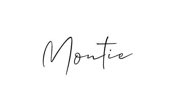 It looks lik you need a new signature style for name Montie. Design unique handwritten (Allison_Script) signature with our free signature maker in just a few clicks. Montie signature style 2 images and pictures png