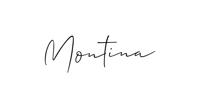 Best and Professional Signature Style for Montina. Allison_Script Best Signature Style Collection. Montina signature style 2 images and pictures png