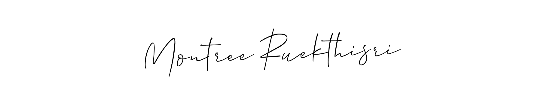You should practise on your own different ways (Allison_Script) to write your name (Montree Ruekthisri) in signature. don't let someone else do it for you. Montree Ruekthisri signature style 2 images and pictures png