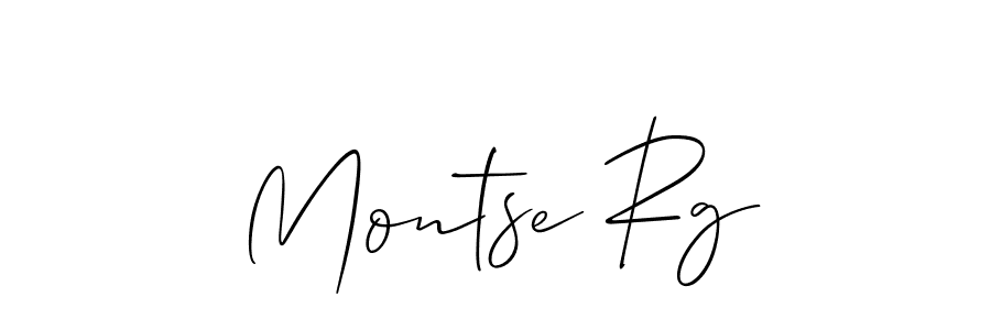 Design your own signature with our free online signature maker. With this signature software, you can create a handwritten (Allison_Script) signature for name Montse Rg. Montse Rg signature style 2 images and pictures png