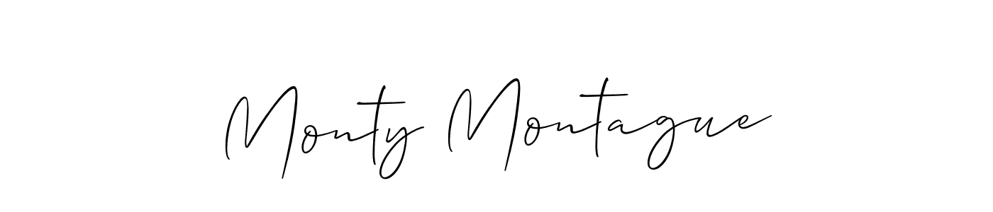 Also we have Monty Montague name is the best signature style. Create professional handwritten signature collection using Allison_Script autograph style. Monty Montague signature style 2 images and pictures png