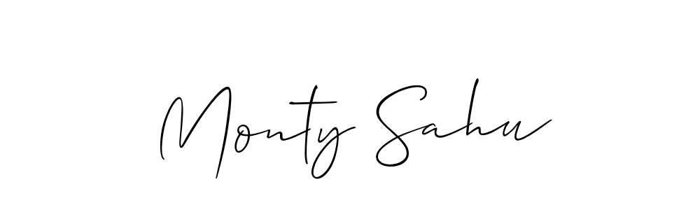 How to Draw Monty Sahu signature style? Allison_Script is a latest design signature styles for name Monty Sahu. Monty Sahu signature style 2 images and pictures png