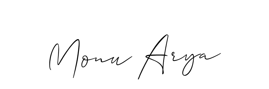 Make a beautiful signature design for name Monu Arya. Use this online signature maker to create a handwritten signature for free. Monu Arya signature style 2 images and pictures png