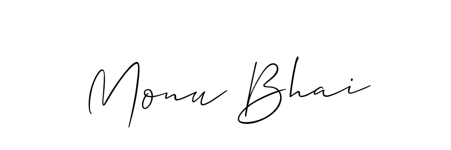 You should practise on your own different ways (Allison_Script) to write your name (Monu Bhai) in signature. don't let someone else do it for you. Monu Bhai signature style 2 images and pictures png