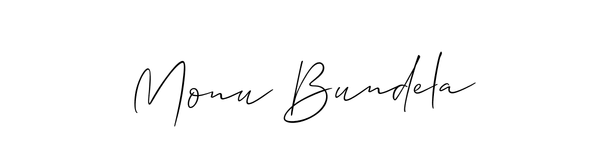 Also You can easily find your signature by using the search form. We will create Monu Bundela name handwritten signature images for you free of cost using Allison_Script sign style. Monu Bundela signature style 2 images and pictures png
