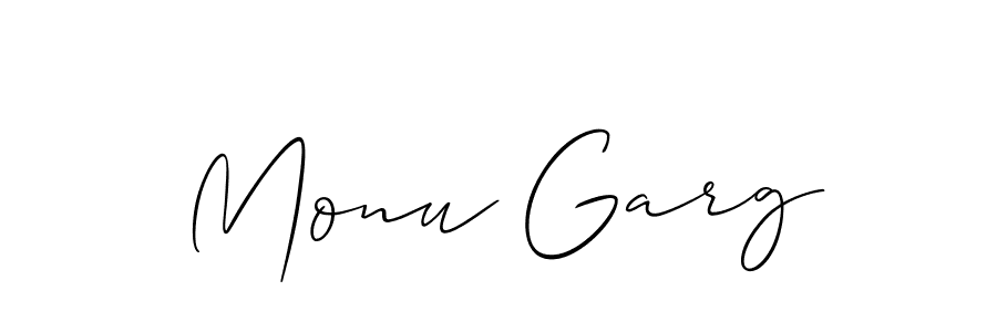 Make a short Monu Garg signature style. Manage your documents anywhere anytime using Allison_Script. Create and add eSignatures, submit forms, share and send files easily. Monu Garg signature style 2 images and pictures png