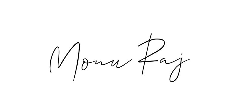 You should practise on your own different ways (Allison_Script) to write your name (Monu Raj) in signature. don't let someone else do it for you. Monu Raj signature style 2 images and pictures png