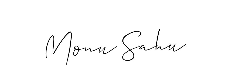 Make a beautiful signature design for name Monu Sahu. Use this online signature maker to create a handwritten signature for free. Monu Sahu signature style 2 images and pictures png