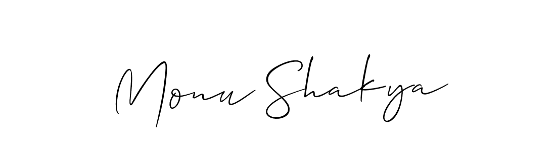 Make a short Monu Shakya signature style. Manage your documents anywhere anytime using Allison_Script. Create and add eSignatures, submit forms, share and send files easily. Monu Shakya signature style 2 images and pictures png