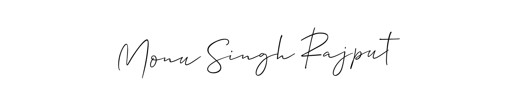 You can use this online signature creator to create a handwritten signature for the name Monu Singh Rajput. This is the best online autograph maker. Monu Singh Rajput signature style 2 images and pictures png