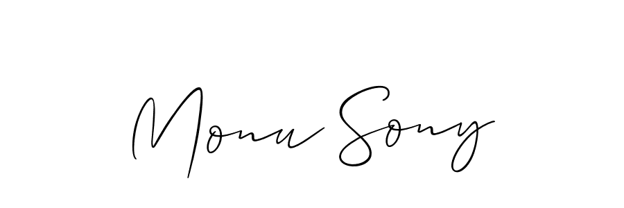 How to Draw Monu Sony signature style? Allison_Script is a latest design signature styles for name Monu Sony. Monu Sony signature style 2 images and pictures png