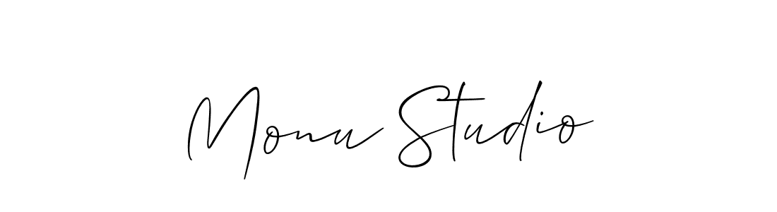 It looks lik you need a new signature style for name Monu Studio. Design unique handwritten (Allison_Script) signature with our free signature maker in just a few clicks. Monu Studio signature style 2 images and pictures png