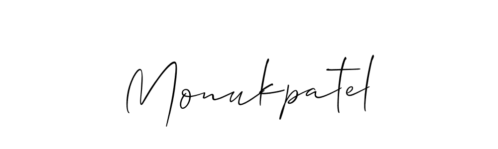 How to Draw Monukpatel signature style? Allison_Script is a latest design signature styles for name Monukpatel. Monukpatel signature style 2 images and pictures png