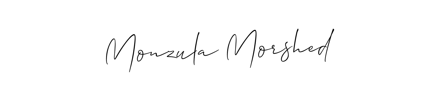 if you are searching for the best signature style for your name Monzula Morshed. so please give up your signature search. here we have designed multiple signature styles  using Allison_Script. Monzula Morshed signature style 2 images and pictures png