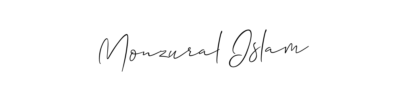 Monzural Islam stylish signature style. Best Handwritten Sign (Allison_Script) for my name. Handwritten Signature Collection Ideas for my name Monzural Islam. Monzural Islam signature style 2 images and pictures png
