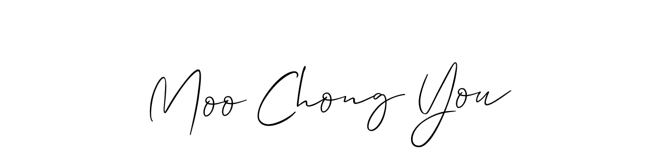 Allison_Script is a professional signature style that is perfect for those who want to add a touch of class to their signature. It is also a great choice for those who want to make their signature more unique. Get Moo Chong You name to fancy signature for free. Moo Chong You signature style 2 images and pictures png